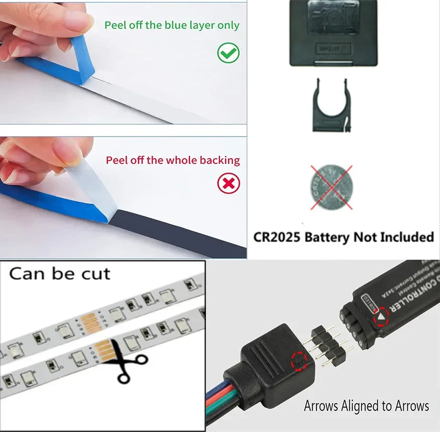 USB LED STRIPE MED FARGEMINE - RGB LYS TIL ROMDEKORASJON & TV BELYSNING | Skanto