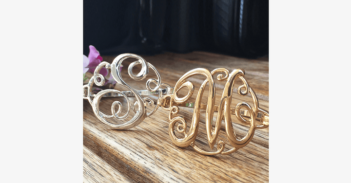 Skanto | Den Nye Trendy Monogram Initial Skrift Armbånd