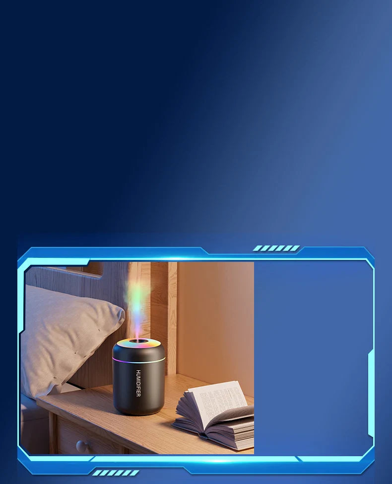 Skanto | MINI LUFTFUKTER MED AROMATERAPI - USB-DREVET - PERFEKT FOR BIL OG SOVEROM