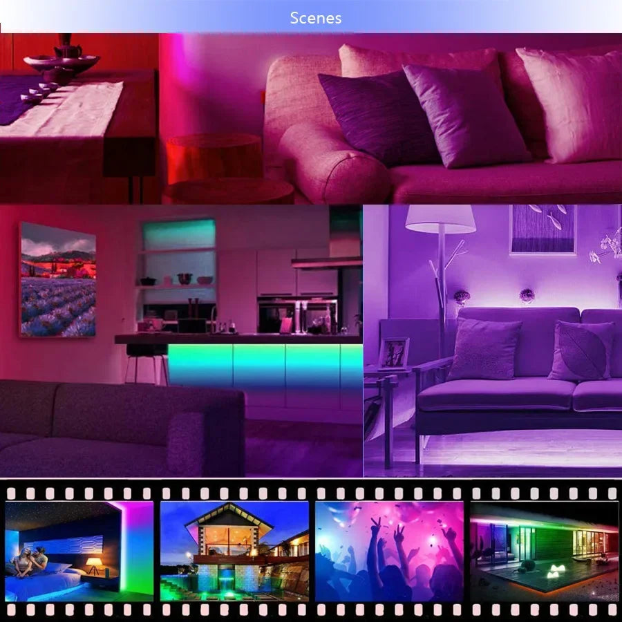 USB LED STRIPE MED FARGEMINE - RGB LYS TIL ROMDEKORASJON & TV BELYSNING | Skanto