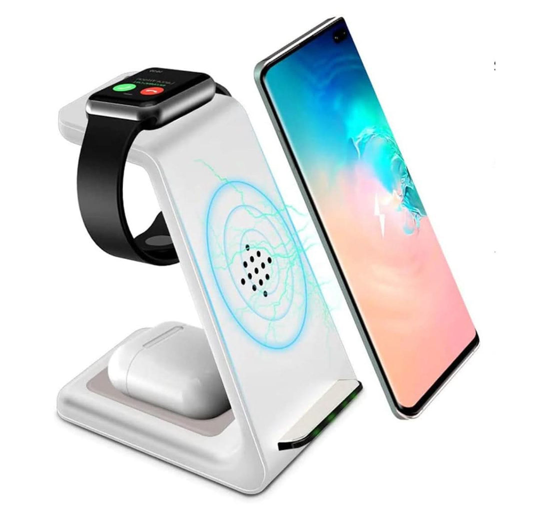 Skanto | Allescharger 3-i-1 Trådløs Lader – Apple & Samsung Enheter