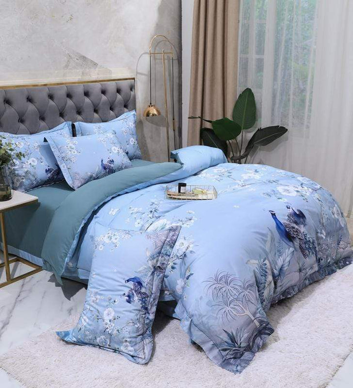 Dreamland Dyne Sett – 500 TC Egyptisk Bomull med Blomsterfugl Design | Skanto