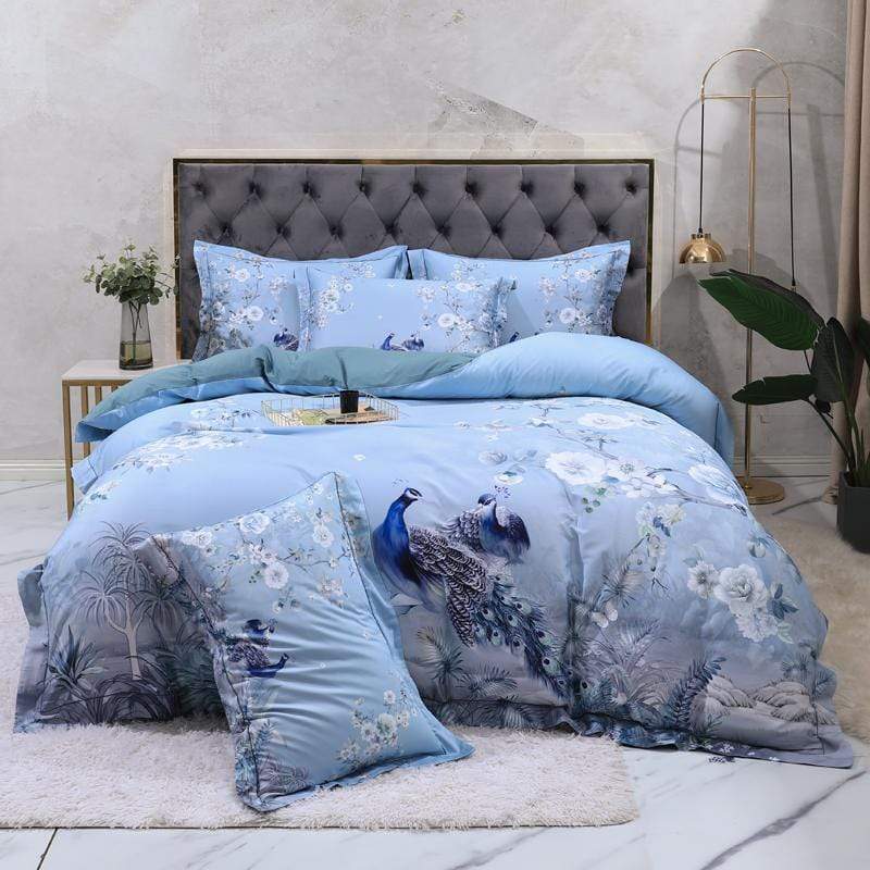 Dreamland Dyne Sett – 500 TC Egyptisk Bomull med Blomsterfugl Design | Skanto