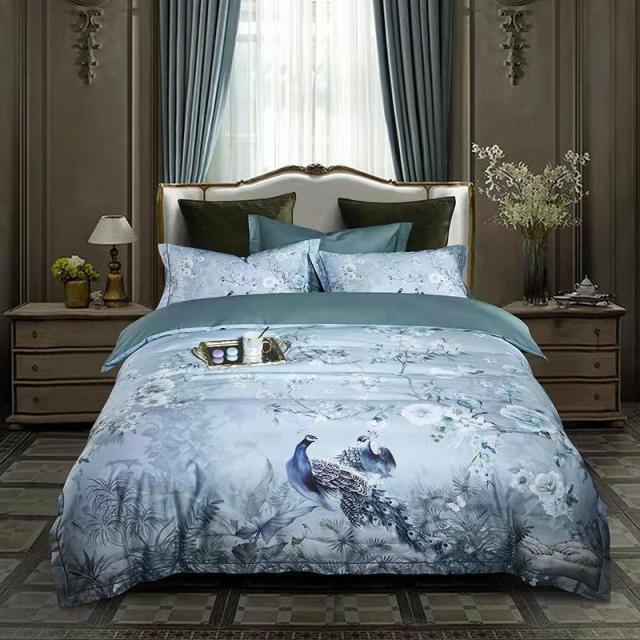 Dreamland Dyne Sett – 500 TC Egyptisk Bomull med Blomsterfugl Design | Skanto