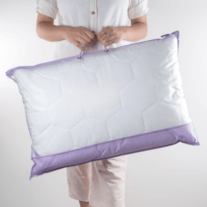 Luméa Lavendel-Wildleder-Schlafkissen | Antibakterielle, hypoallergener Kissen für empfindliche Haut
