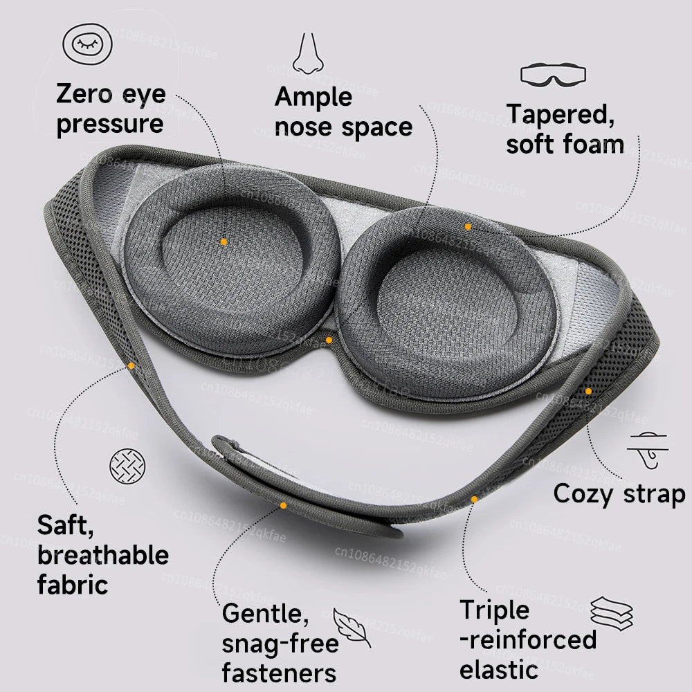Skanto | DreamShade 3D – Søvnmaske med justerbare øyekopper og ergonomisk design