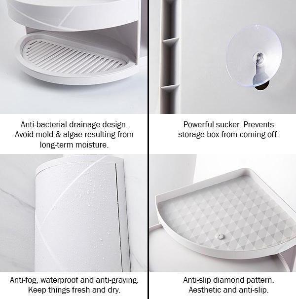 Norvo | Drill-fri 360 Hjørnehylle