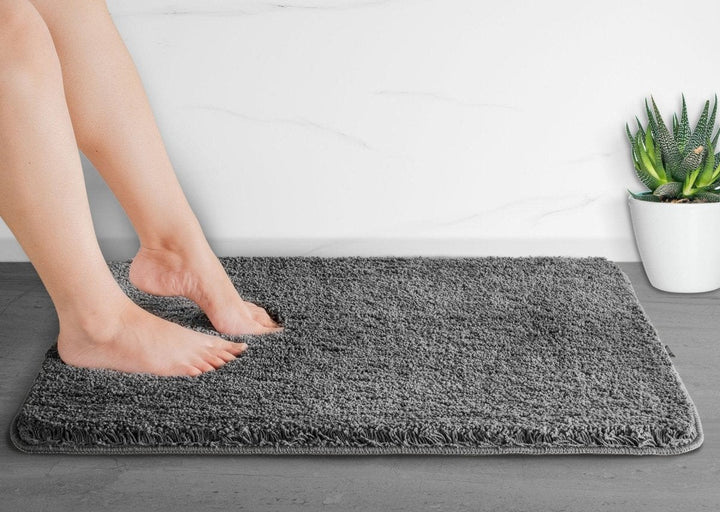 Skanto | Luxura UltraSoft Bade matte | Super-absorberende mikrofiber baderomsmatte med sklisikker bakside