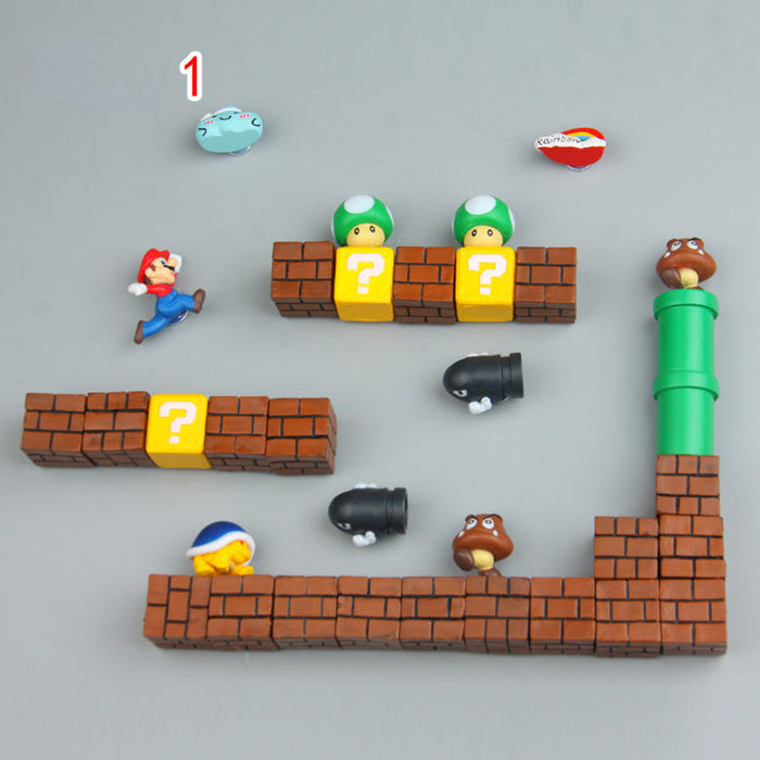 Skanto | MarioMagnet – Munter Kjøleskap Magneter for Super Mario Fans - Kjøkken Dekorasjon