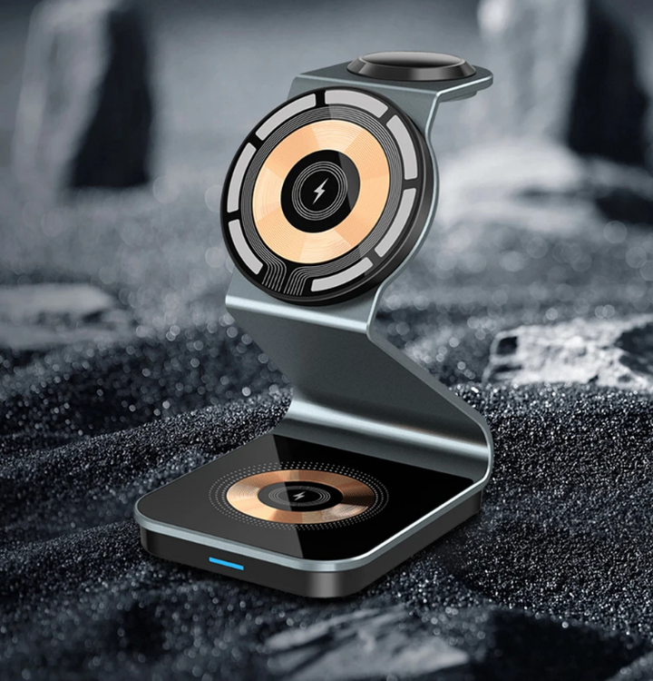 Chargy Pro - Stilfull Magnetisk Trådløs 3-i-1 Lader Skanto
