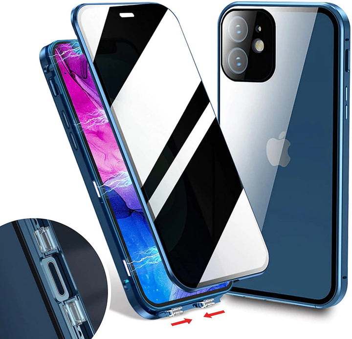 Skanto | Magnetisk herdet glass dobbeltsidig passende for iPhone