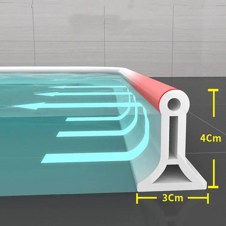 Skanto | FlexiSeal Dusjkant — Ikke flere våte gulv og frustrasjon på badet, hold deg tørr – helt stressfri installasjon!