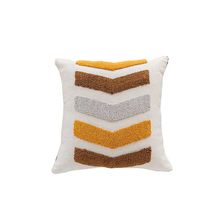 Skanto | Nordic Retro Tuftet Puteomslag – 45x45cm Gul Brun Dekorativ Pute