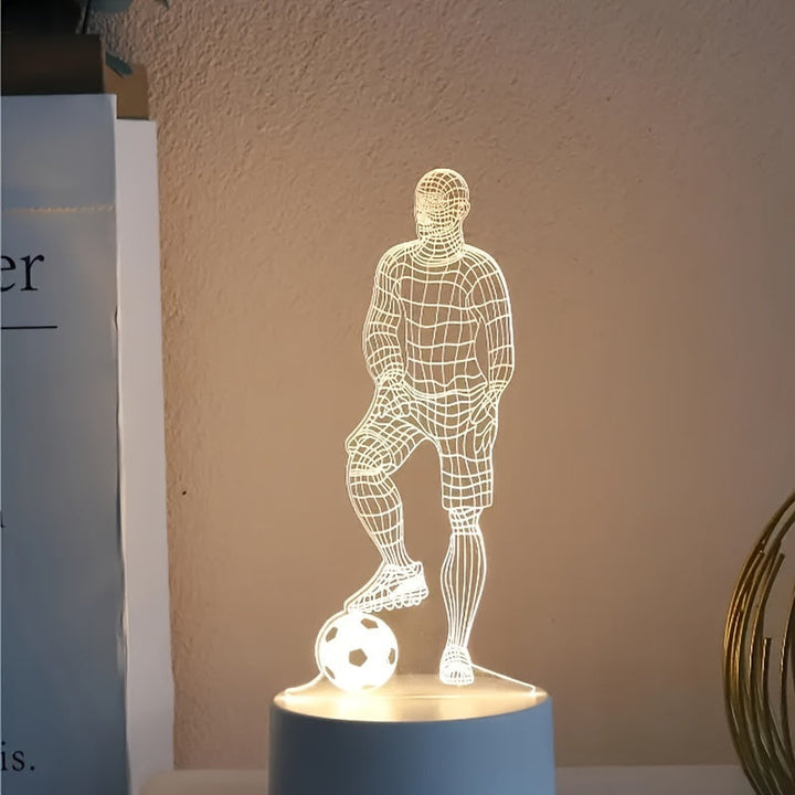 Skanto | Fotballspiller 3D Lampe – For en sporty atmosfære
