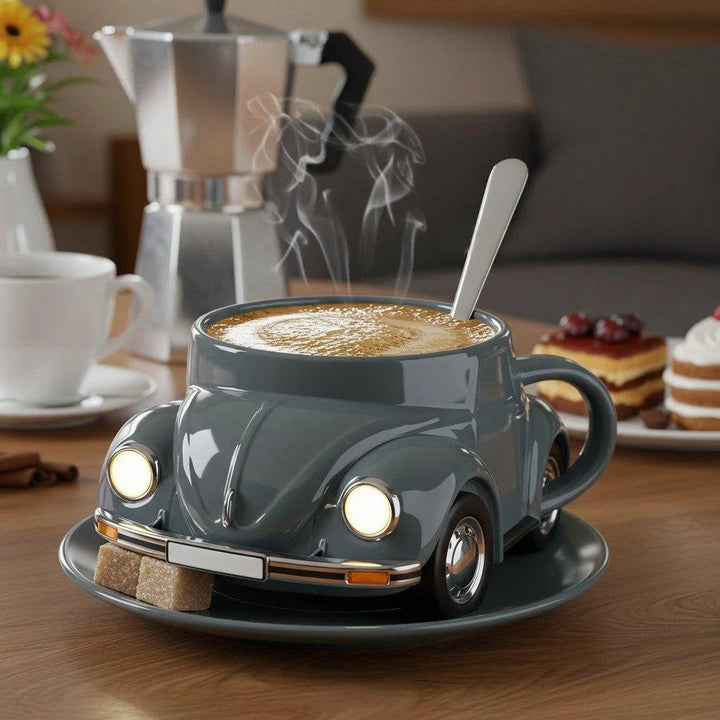 RetroAuto Keramikkopp – Unik 3D-design for kaffe og te | Skanto