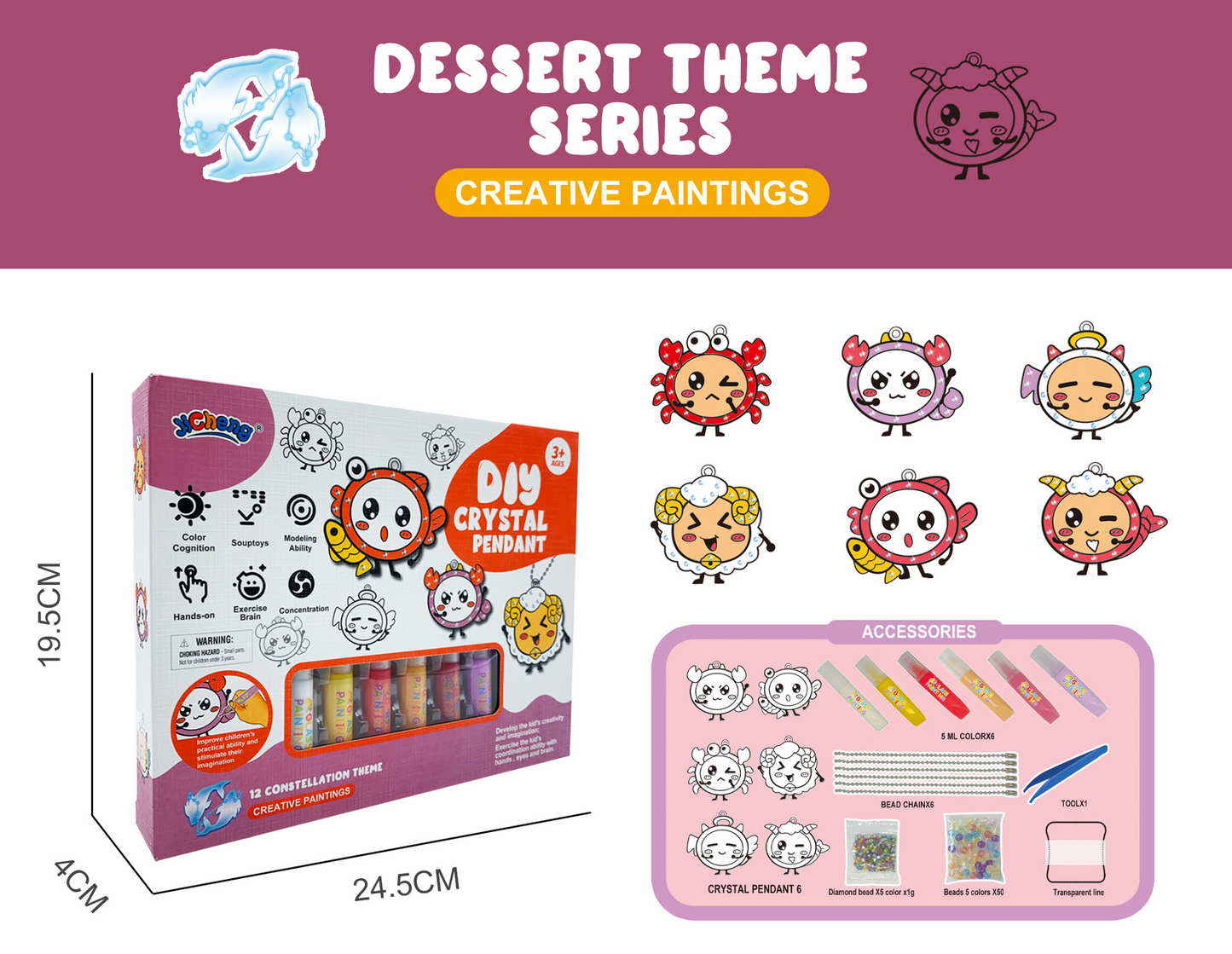 Norvo | SparkleCharm | Magisk kreativitet for små kunstnere - DIY krystallanheng håndverkssett