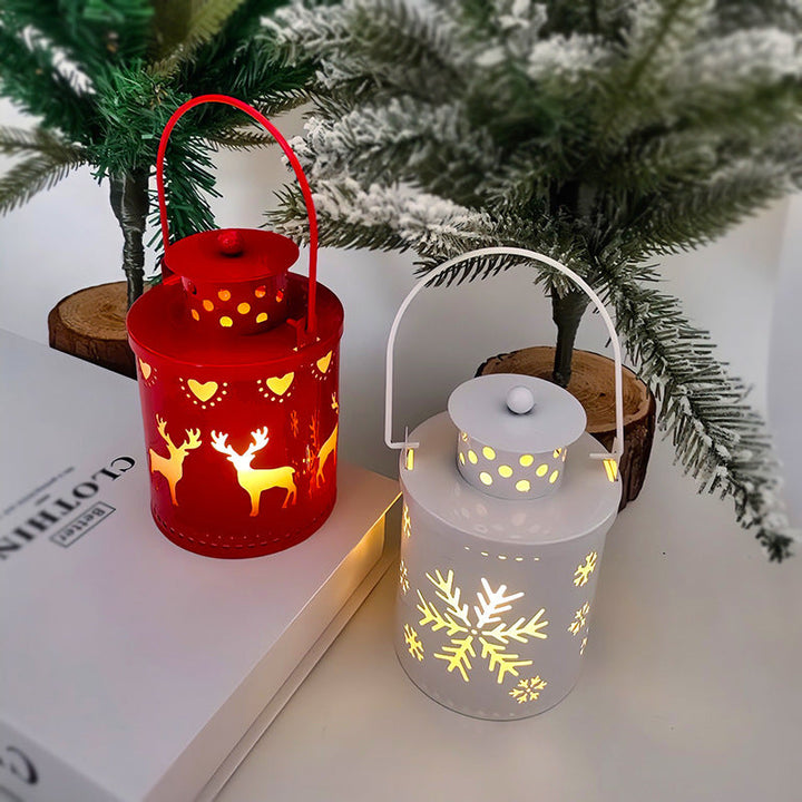 Skanto | Elektronisk Julelys med Blafrende LED Lys – Dekorativ Jern Lysestake for Innendørs