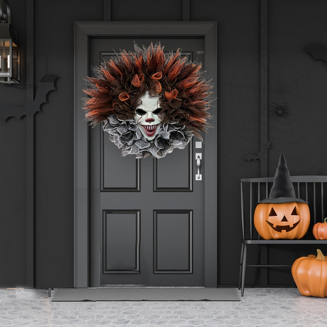 Skanto | Halloween Skummel Klovn Nettkrans | Eklete Dørdekor