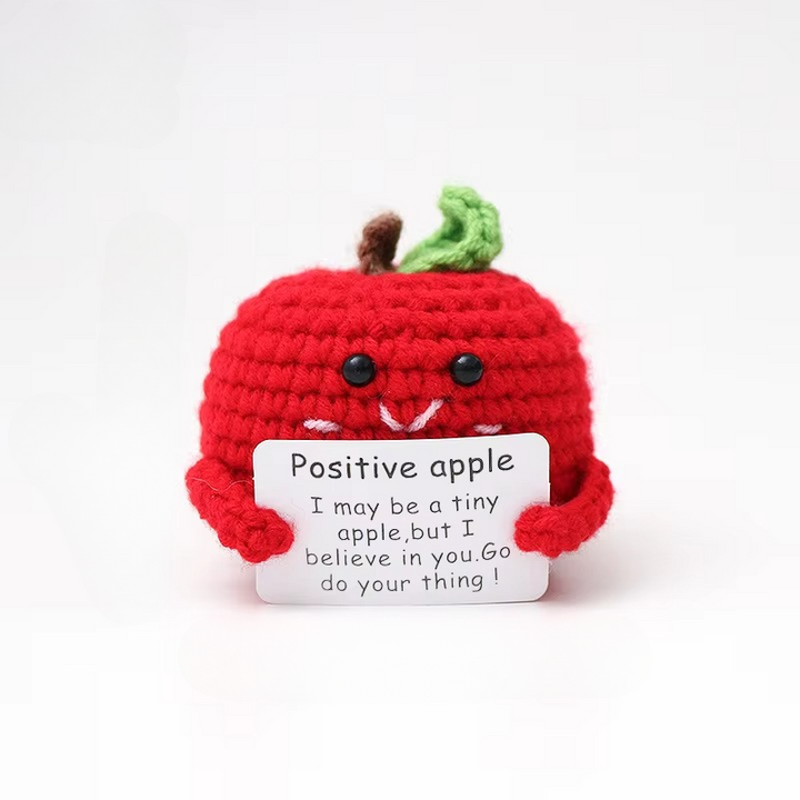 Skanto | Charming Handmade Crocheted Hedgehog Doll with Positive Affirmation Card