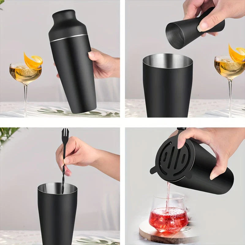 Skanto | Profesjonelt Cocktailsett – Rustfritt Stål Bartender Set for Perfekte Drinker