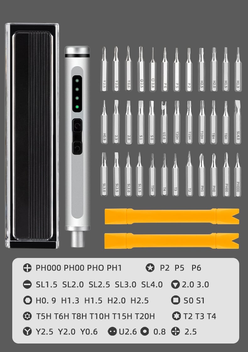 PowerGlide 40-i-1 Mini Elektrisk Skrutrekker — Perfekt kontroll for feilfrie, stressfrie reparasjoner | Skanto