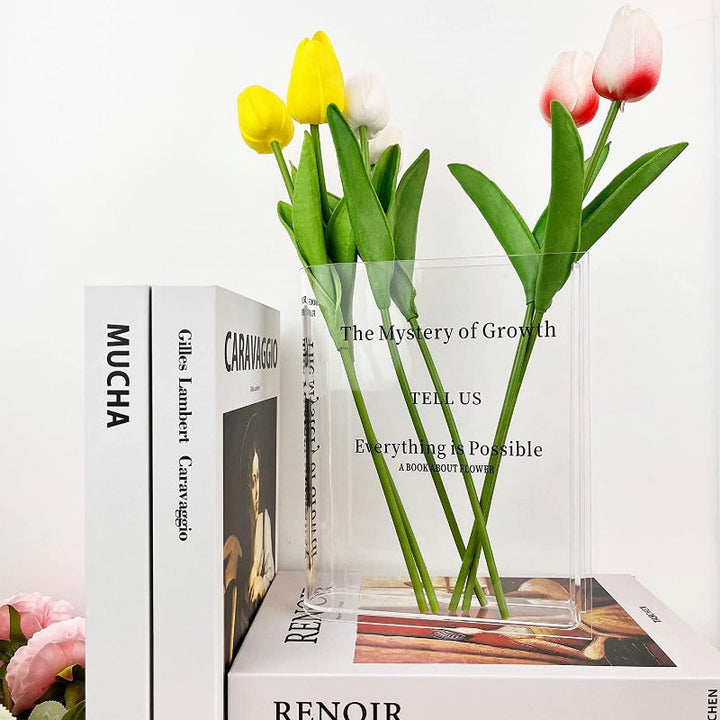 Skanto | Akryl Bok Vase – Moderne Dekorativ Blomsterholder