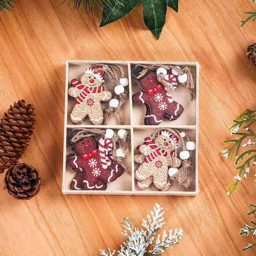 Skanto | Tre Pepperkakemann Juledekorasjoner Boks Pendel