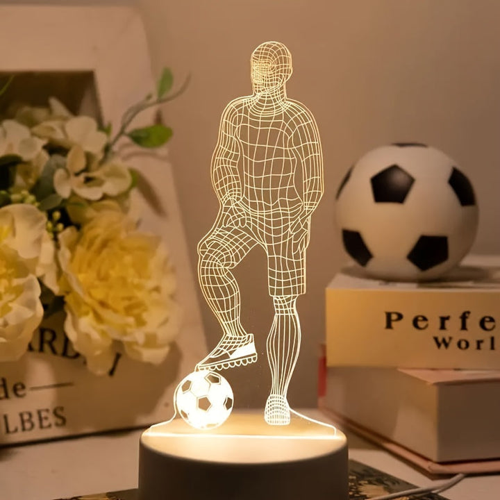 Skanto | Fotballspiller 3D Lampe – For en sporty atmosfære