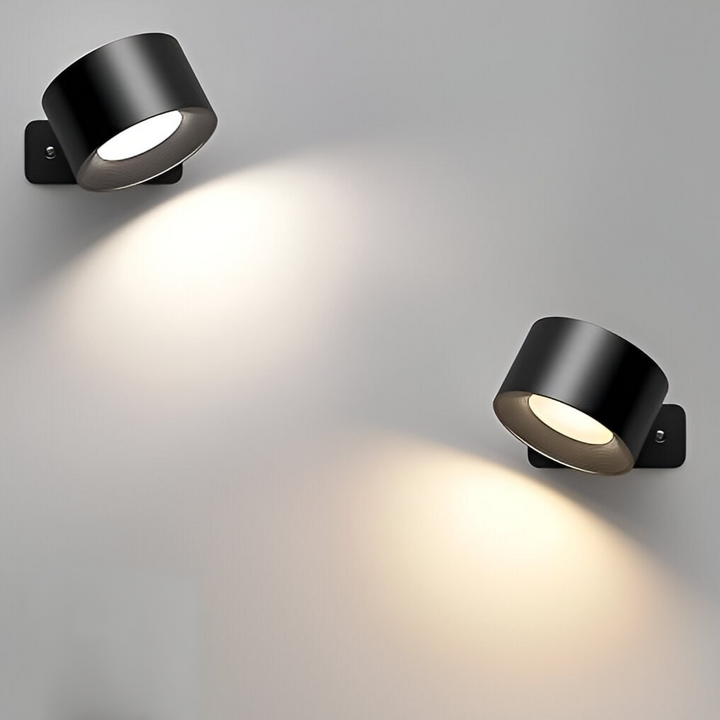 Skanto | Spotlight Trådlampe - 360° Rotasjon, Dimmbar, Oppladbar Vegglampe
