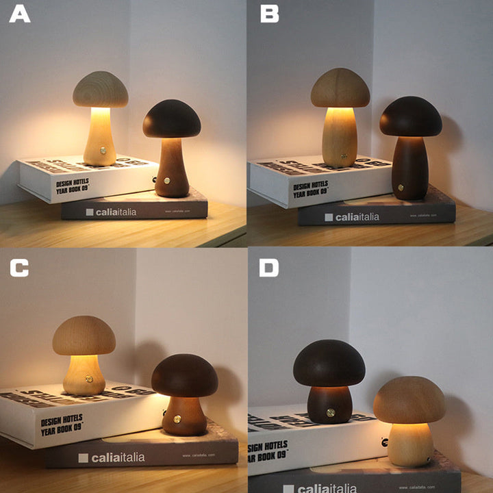 Skanto | Sopp bordlampe i tre