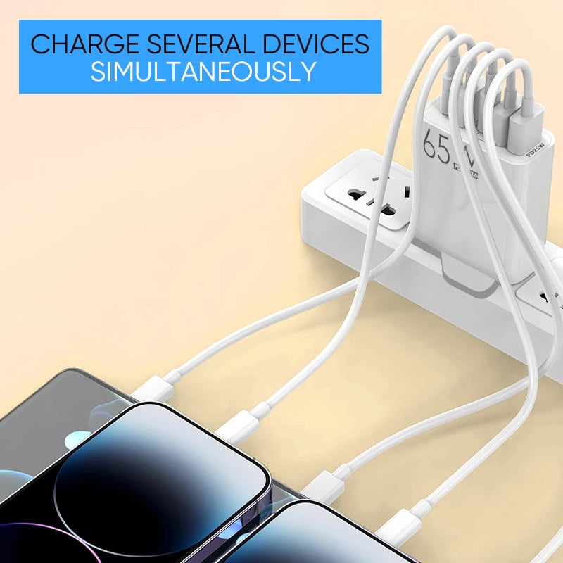 Multi-Port-Adapter 65W Hurtiglader - US-standard | Skanto