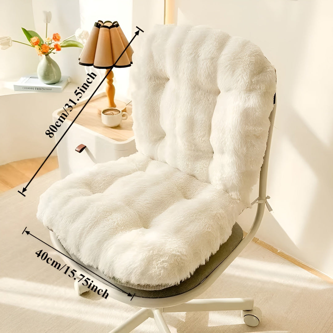 Myk sittepute i fuskepels – ekstra tykk og kosete | Perfekt for lenestoler og sofaer
