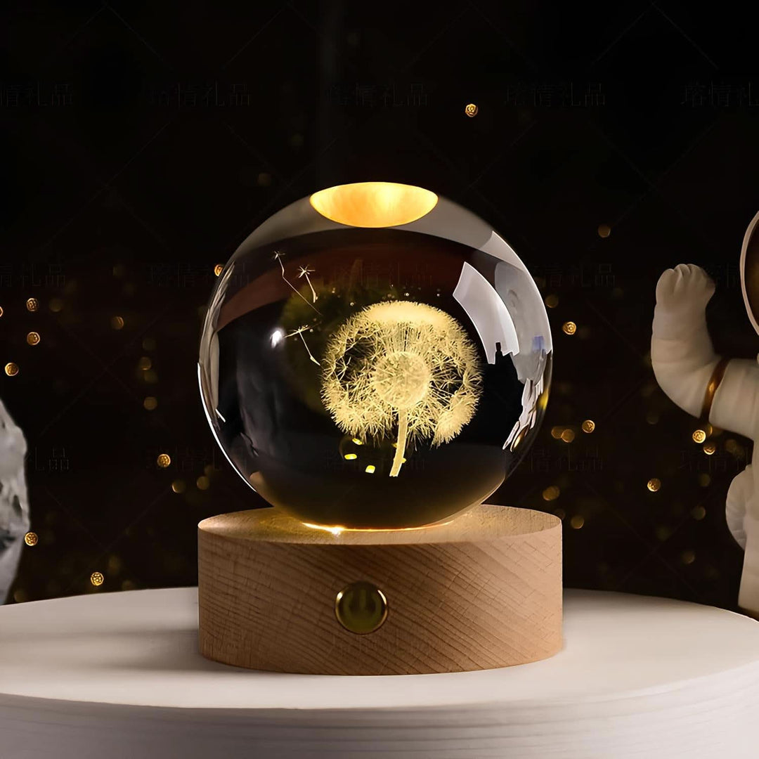 Skanto | Luminous Crystal Ball LED Nattlys Dekor