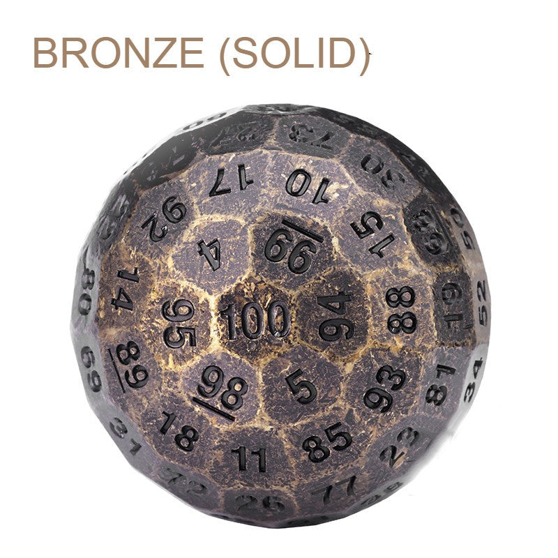 Skanto | 100-sidet polyhedron metall terninger med nummerering, designet for stor fest og flere muligheter