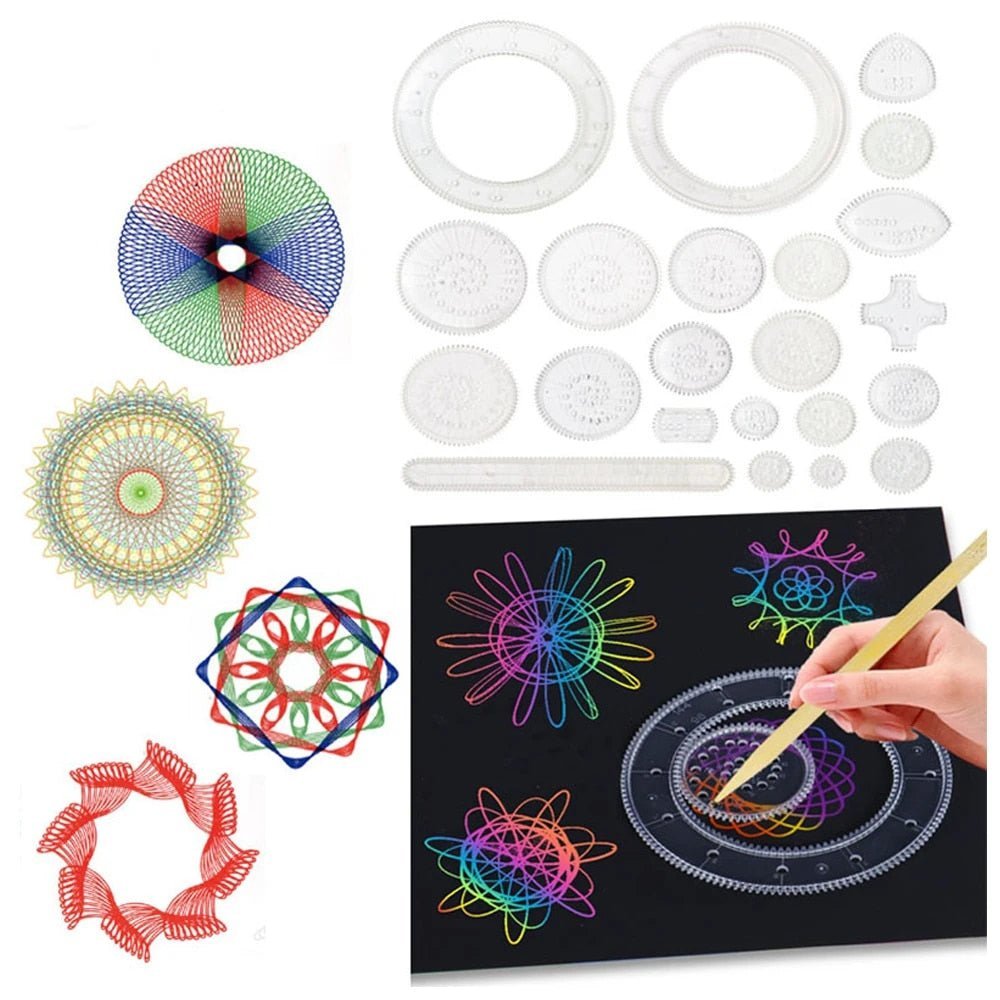 Skanto | Spirograph Tegnesett - Kunstnerisk Presisjon - Blændende Kreasjoner !