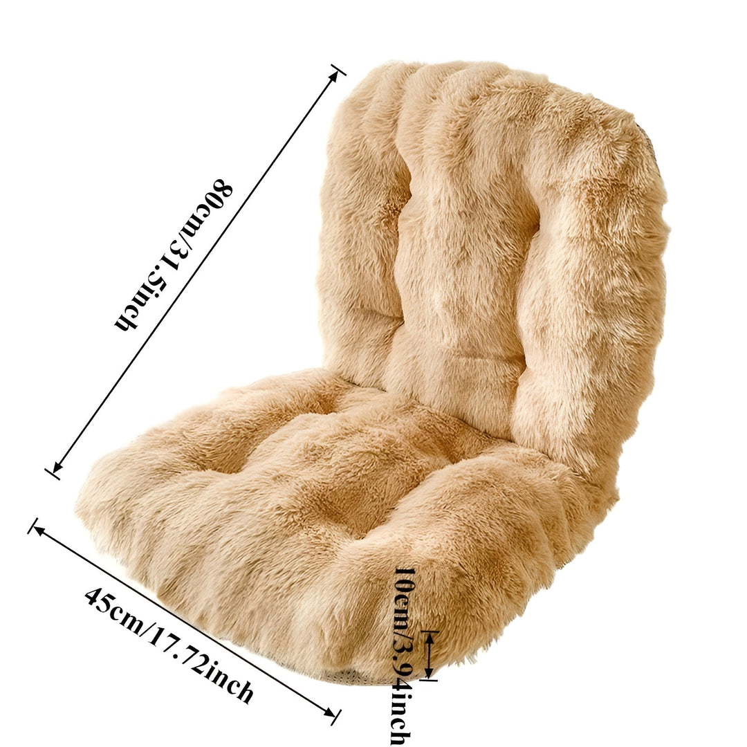 Myk sittepute laget av faux fur – Ekstra tykk & kosete | Perfekt for stol og sofa | Skanto