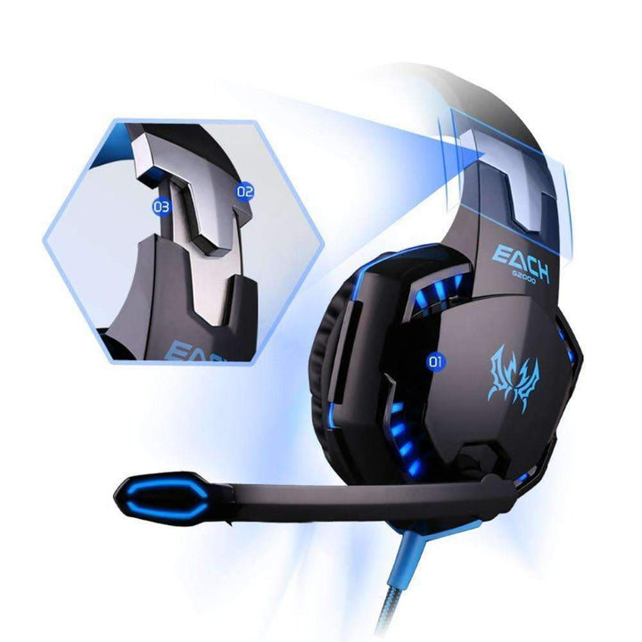 Skanto | Hodetelefon Stereo Omfavnet Over-Ear Gaming Headset