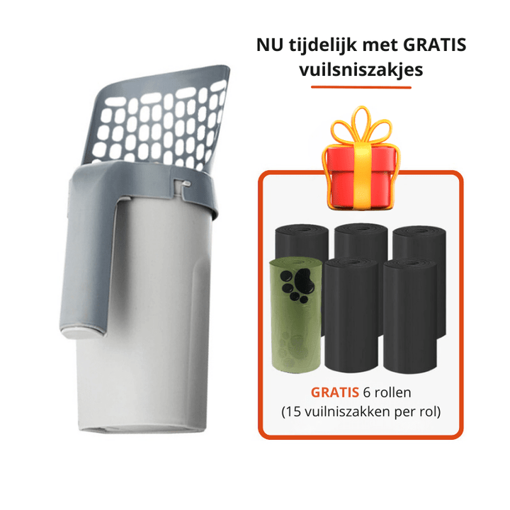Skanto | QUICKCLUMP – Kattetoalett scoop med innebygd luktblokerende avfallscontainer
