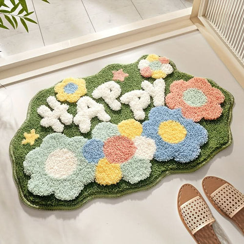 Skanto | FlorSoft - Ekstra absorberende bade matte med blomster mønster