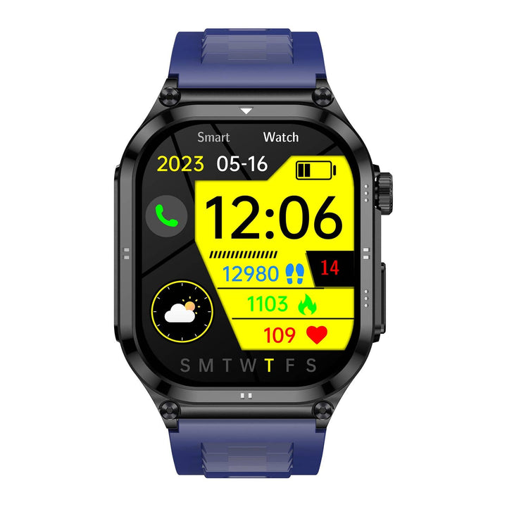 Skanto |  Amoled Slim Blodglukose Utendørs Ecg/Ekg Bluetooth Anrop Helsemåling Smartklokke