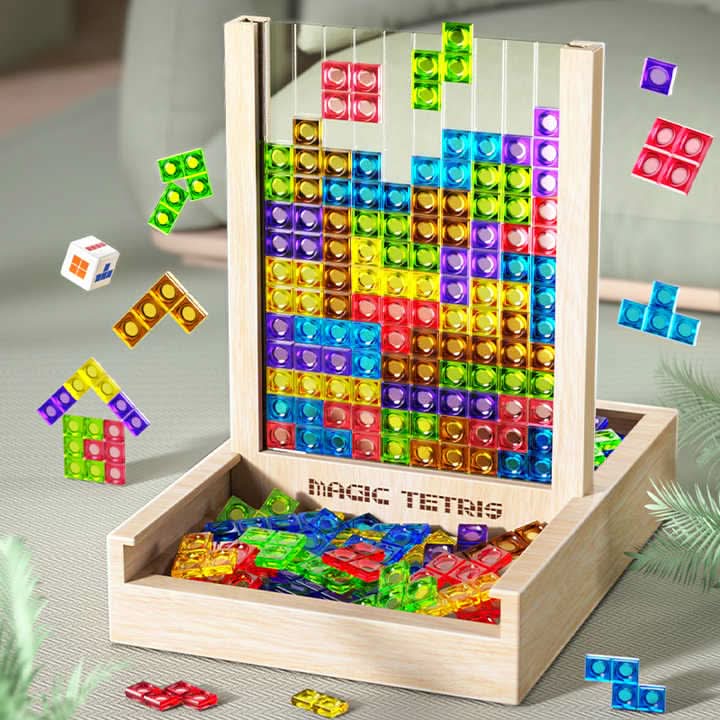 Tetris-puslespill-Brettspiel fra Holz für Kinder und Erwachsene