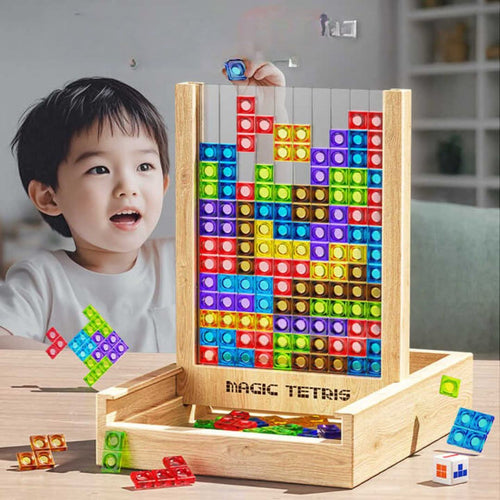 Tetris-puslespill-Brettspiel fra Holz für Kinder und Erwachsene