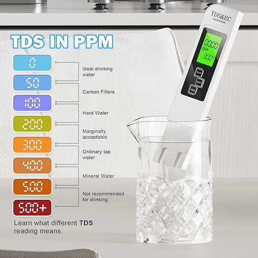 TDS Meter 3-i-1 Digital Vannkvalitet Tester | Skanto