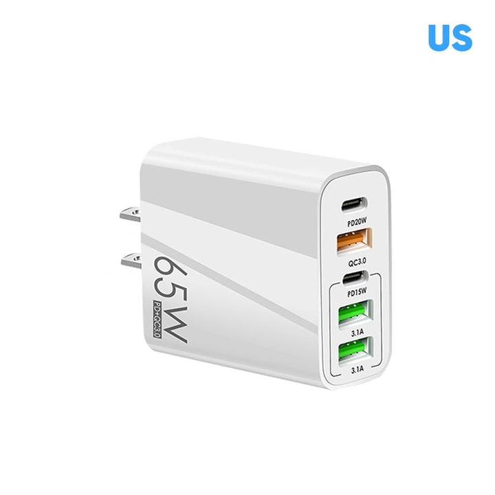 Multi Port Adapter 65W Hurtiglader - US Standard | Skanto