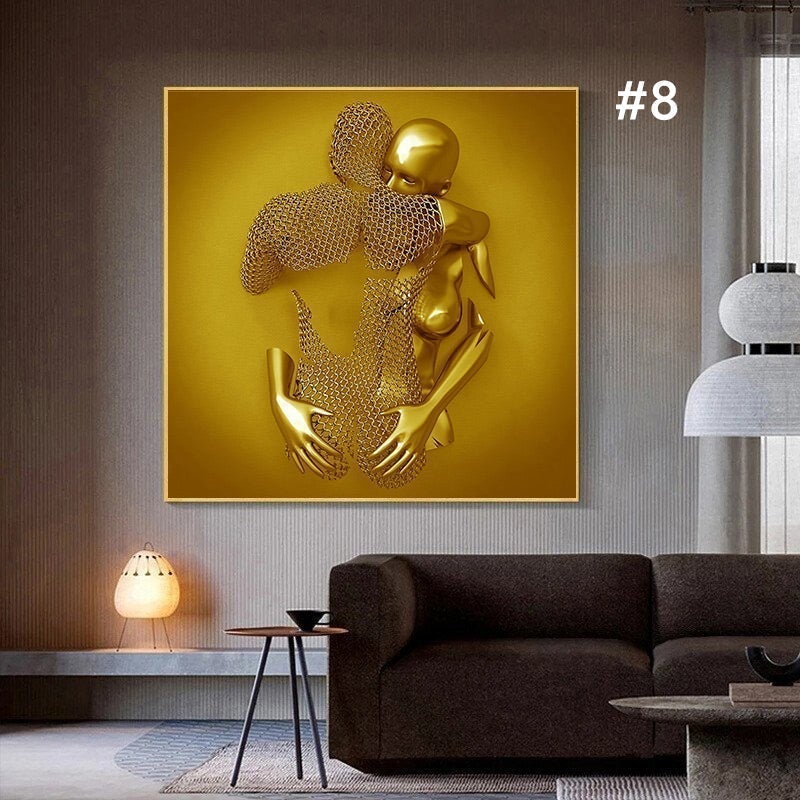 Skanto | Figurstatue av metall Kunst Veggdekorasjon