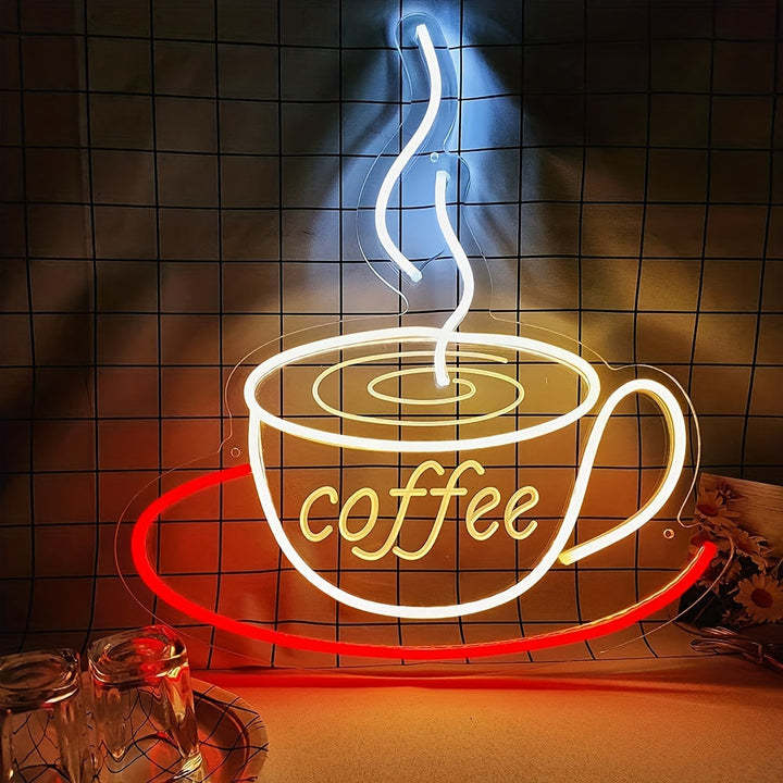 Skanto | LED Neon Kaffe Krus Vegglampe