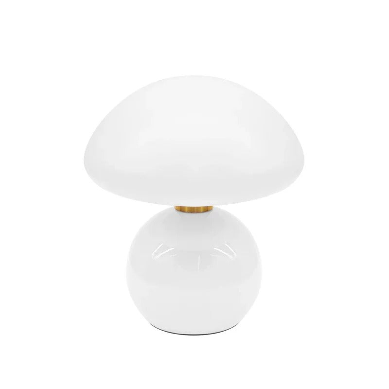 Moderne nattbordlampe med glasskjerm, designer LED bordlampe for soverommet | Skanto