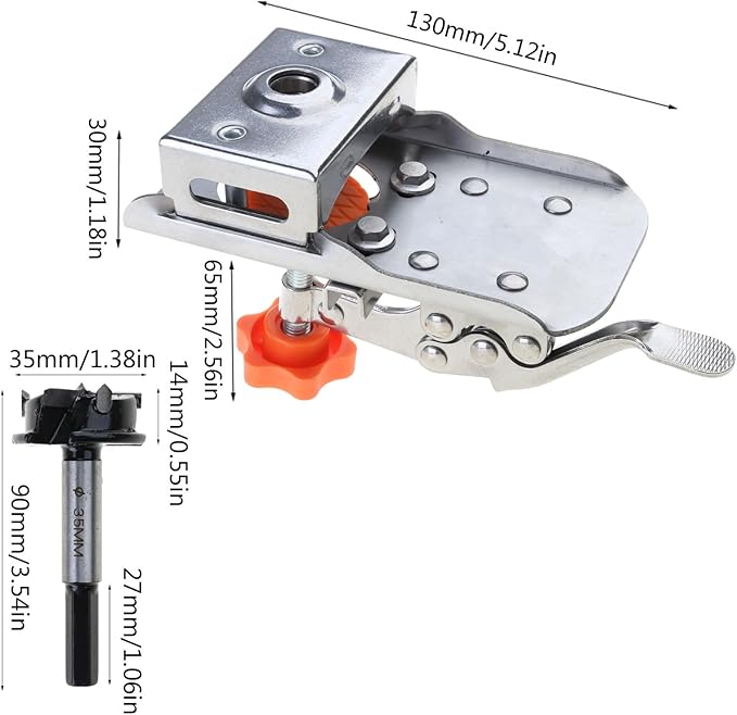 Skanto | Trearbeid 35mm Hengsel Boring Jig Hull Åpner Kit