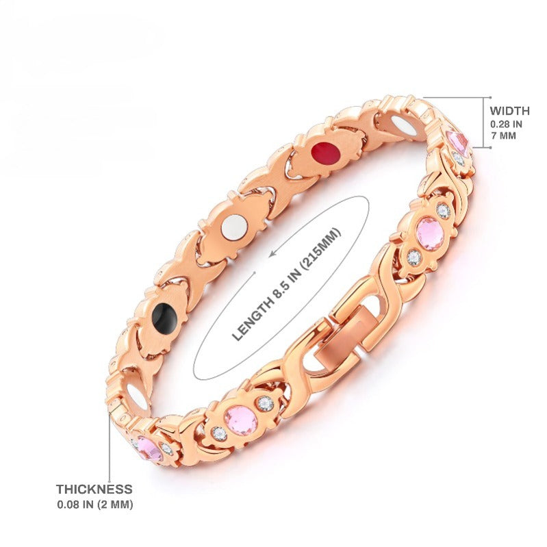 Skanto | Roségull Magnet Armbånd