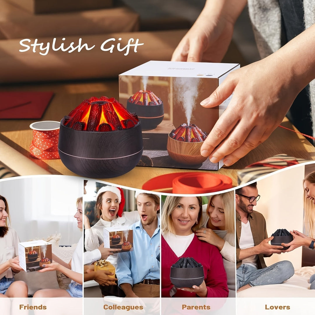 Skanto | Fire Diffuser - Mini simulert kullild luftfukter med realistisk flammeeffekt